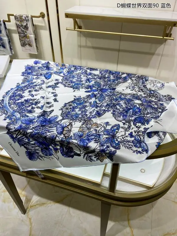 Dior silk scarf 90X90cm E12 (4)